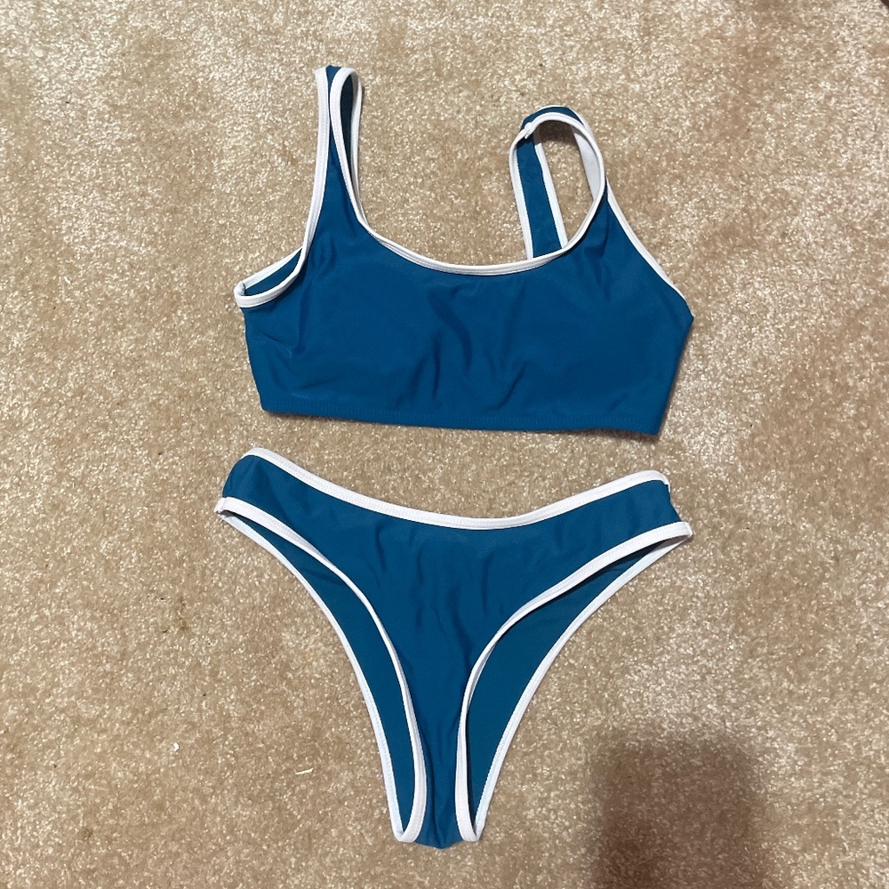 blue bikini